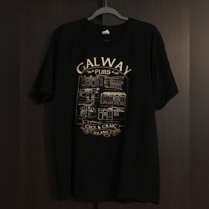 Black Galway Pubs Mens T-Shirt